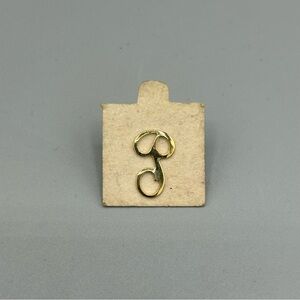 Vintage Gold Tone Letter “P” Pin | Initial Monogram Brooch Lapel Scarf
